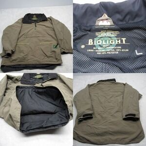 Vintage Burton Biolight Jacket Men Large Green Zip Pocket 1/2 Zip‎ Anorak READ